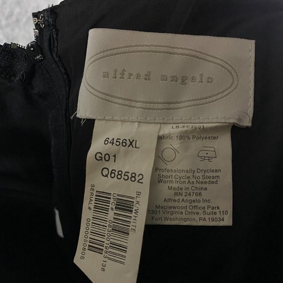 Alfred Angelo Ballgown Dress Size 10 Women's Black Sleeveless 100% Polyester - Picture 6 of 8